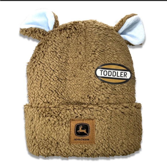 John Deere Brown and Blue Plush Hat - Picture 1 of 2